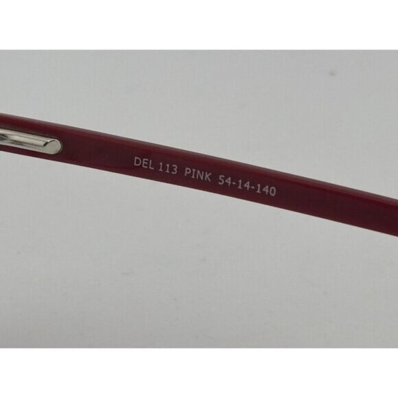 DELANCY DEL 113 PINK 54-14-140 Pink & Green Floral Plastic Glasses Frames - Picture 5 of 6
